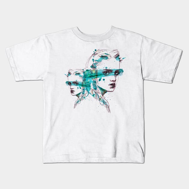 Underwater v1 Kids T-Shirt by anadeestyle